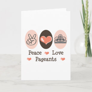 Freden Kärlek Skönhetstävling Greeting Card Kort