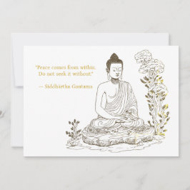 Freden kommer från Buddha Inbjudningar