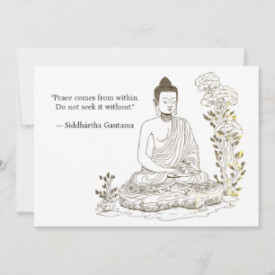 Freden kommer från Buddha Inbjudningar