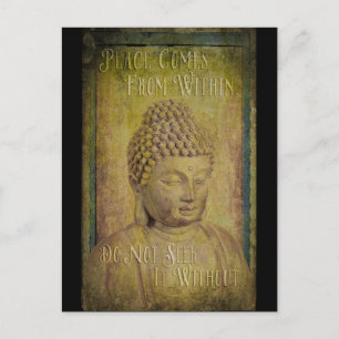 Freden kommer från Buddha-offerten Vykort