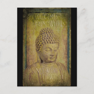Freden kommer från Buddha-offerten Vykort