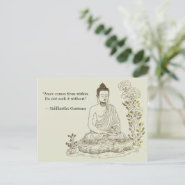 Freden kommer från Buddha Vykort