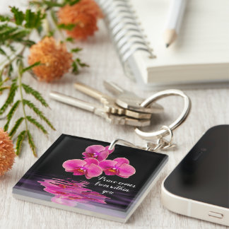 Freden kommer inifrån din Orchids Keychain