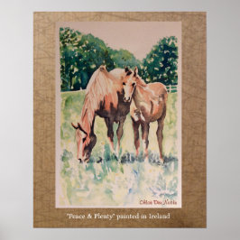 Freden och mängden målade i Irland Poster