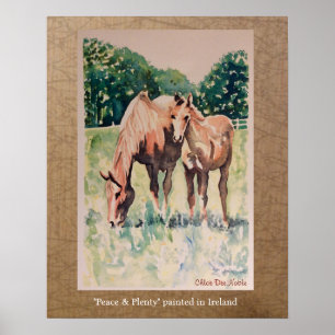 Freden och mängden målade i Irland Poster
