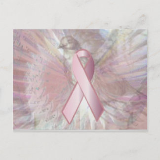 Freden på Angelic Vinge Rosa Ribbon Post Card Vykort