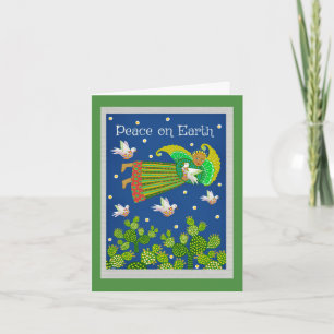 Freden på Earth Angel och Doves Greeting Card Kort