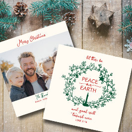 Freden på Earth Scripture Hand plockade, andningsf Julkort