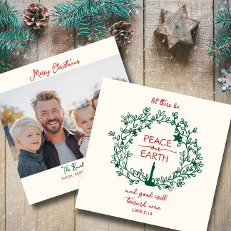 Freden på Earth Scripture Hand plockade, andningsf Julkort