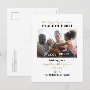 Freden ut 2021 - nyårsjubileerat familjefoto helg vykort
