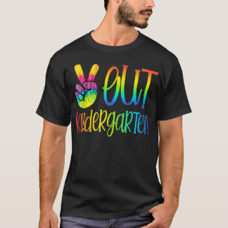 Freden ut Kindergarten Tie Dye Studenten klass T Shirt