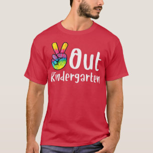 Freden ut Kindergarten Tie Dye Studenten klass T Shirt
