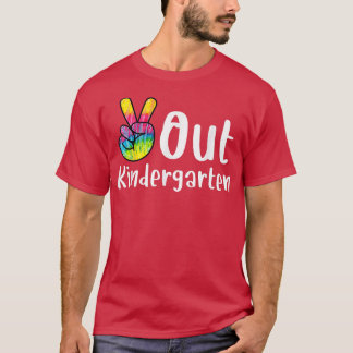 Freden ut Kindergarten Tie Dye Studenten klass T Shirt