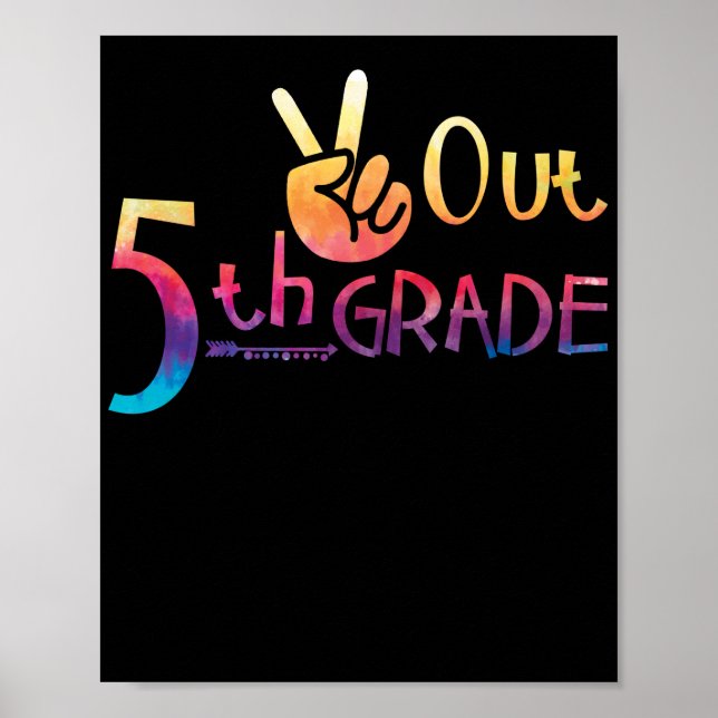 Freden ut ur 5:e Klass Tie Dye Studenten Poster (Framsidan)