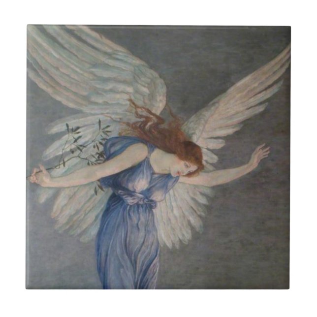 Fredens ängel (av Walter Crane) Kakelplatta (Framsidan)