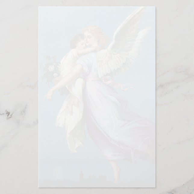 Fredens ängel i Vintage affisch återställs Brevpapper (Framsida)