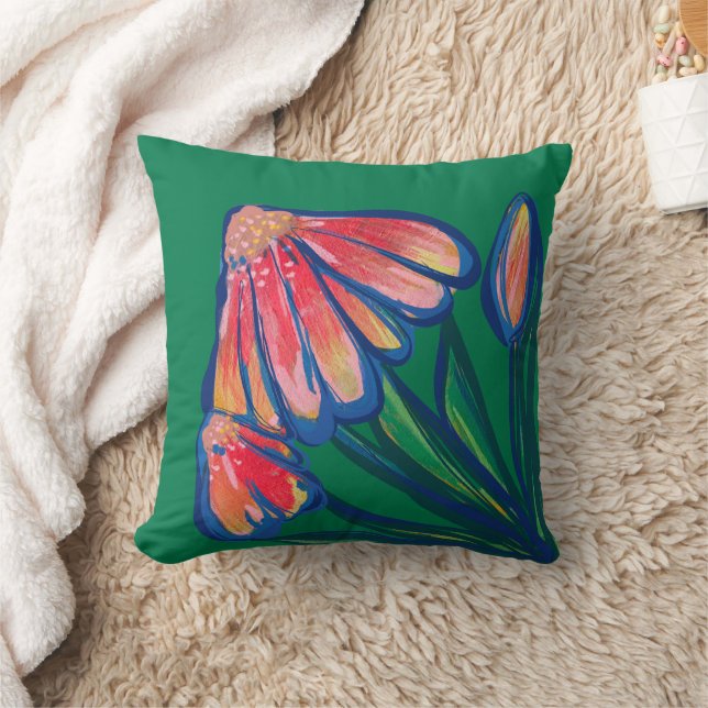 Fredens Daisy Flower Blommigts Flower Art Garden Kudde (Filt)