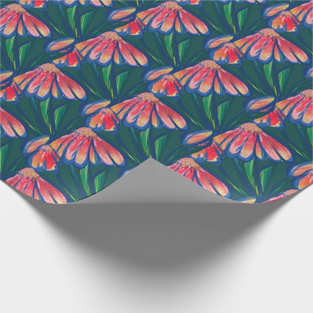 Fredens Daisy Flower Blommigts Flower Art Garden Presentpapper (Hörn)