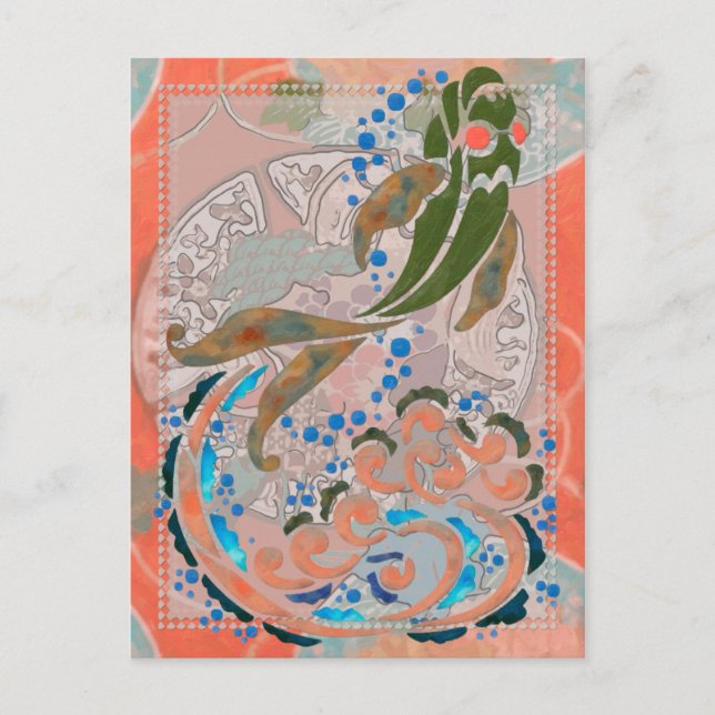 Fredens hav Asiatisk Folkkonst Vykort (Framsida)