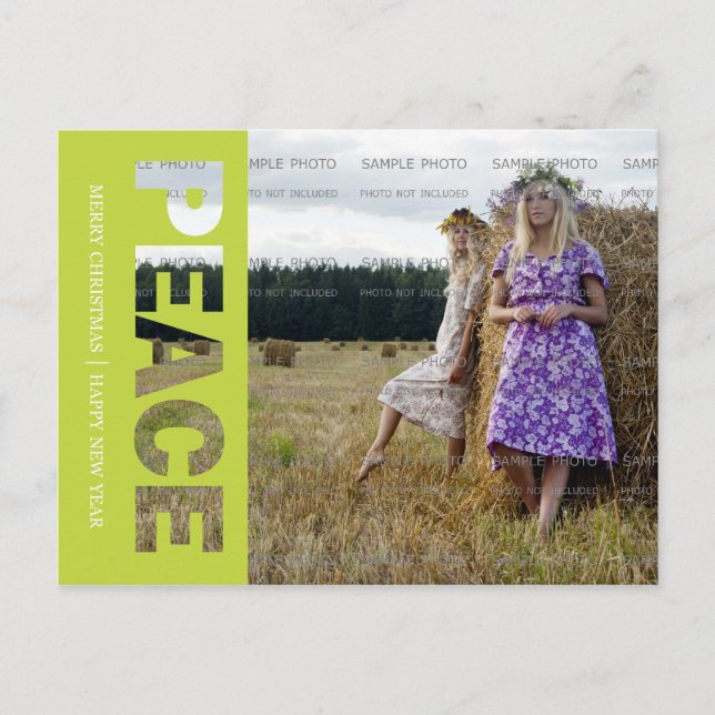 Fredens julfoto - vykort (Framsida)