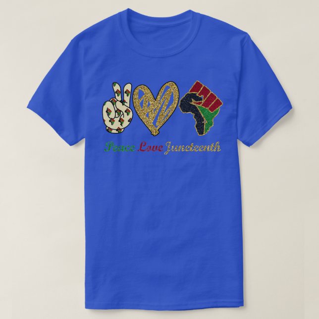Fredens Junette Black Pride Frihet är oberoende T Shirt (Design framsida)