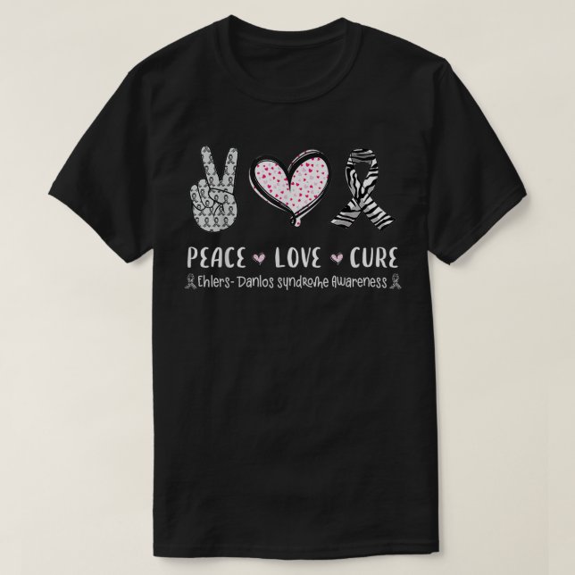 Fredens Kärlek botar Ehlers-Danlos syndrom m T Shirt (Design framsida)