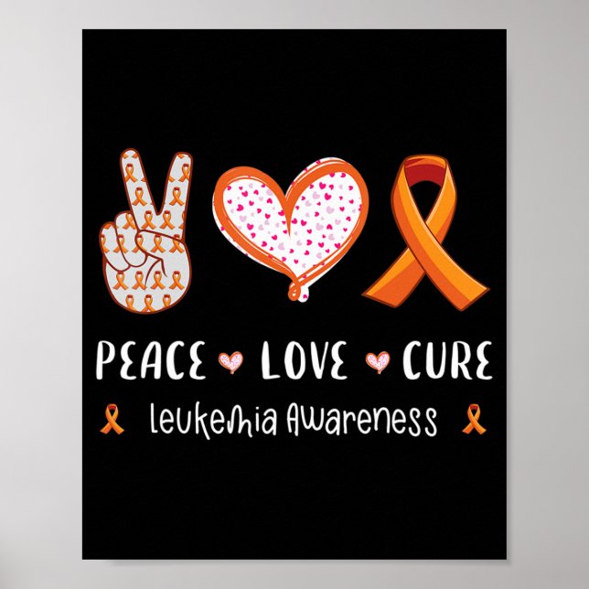 Fredens Kärlek botar leukemi Medvetenhet om manar  Poster (Framsidan)