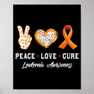 Fredens Kärlek botemedel Leukemi Medvetenhet manar Poster