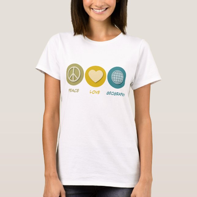 Fredens Kärlek geografi T Shirt (Framsida)