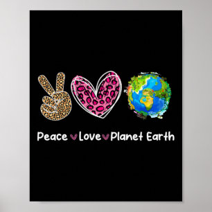 Fredens Kärlek jorddag Spara vår planetmiljö P Poster