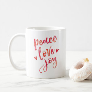 Fredens kärlek jultypografi mugg