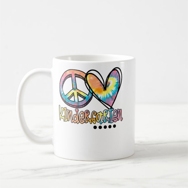 Fredens Kärlek Kindergarten Lena Tie Dye Första da Kaffemugg (Vänster)
