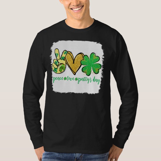 Fredens Kärlek Patty S Day St Patrick S Day Bleach T Shirt (Framsida)