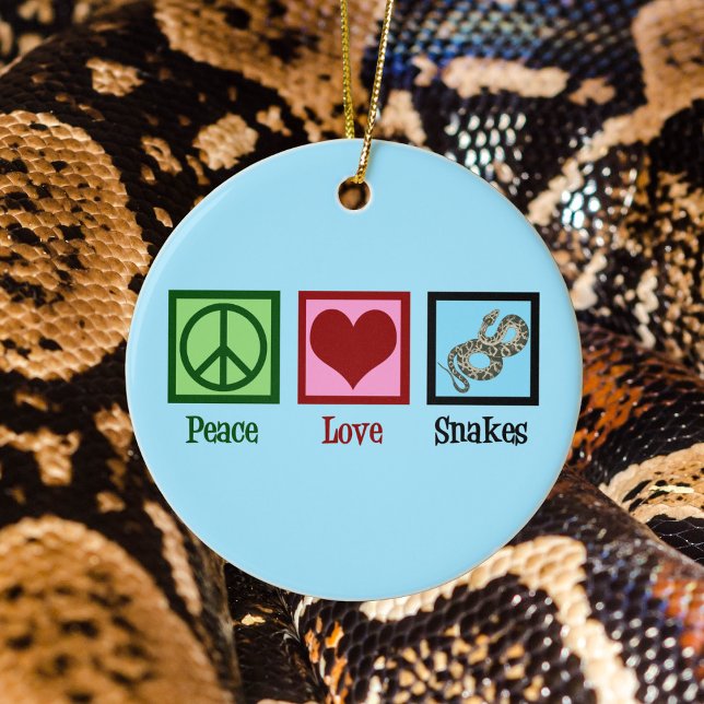 Fredens Kärlek Snakes jul Julgransprydnad Keramik (Skapare uppladdad)