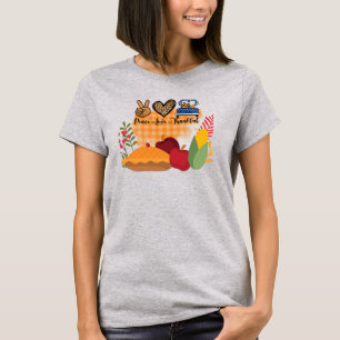 Fredens Kärlek tacksamma fall och Thanksgiving T Shirt
