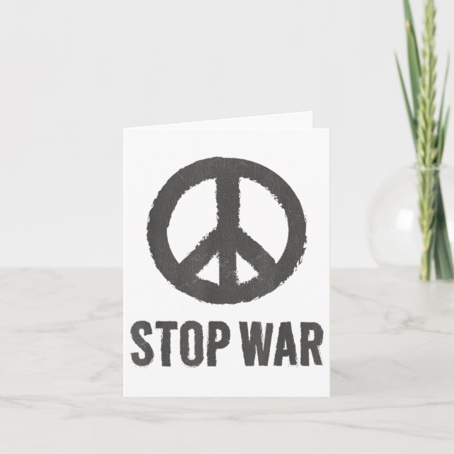 Fredens Logotyp Hippie-symbol Stoppa Krig-proteste Kort (Framsida)