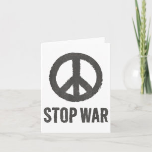 Fredens Logotyp Hippie-symbol Stoppa Krig-proteste Kort