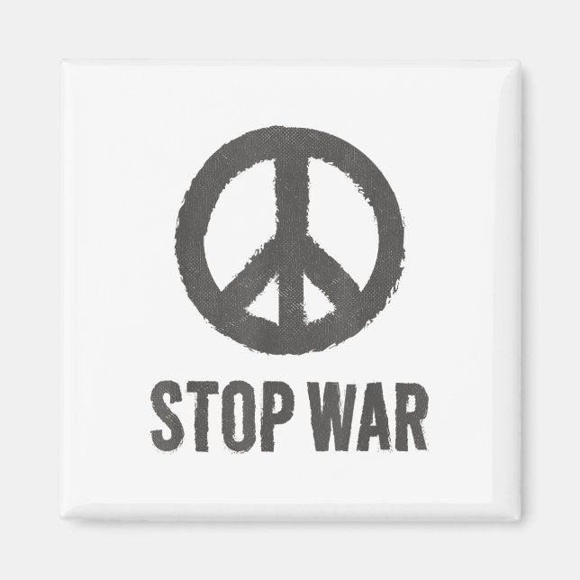 Fredens Logotyp Hippie-symbol Stoppa Krig-proteste Magnet (Framsidan)