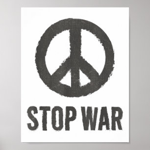 Fredens Logotyp Hippie-symbol Stoppa Krig-proteste Poster