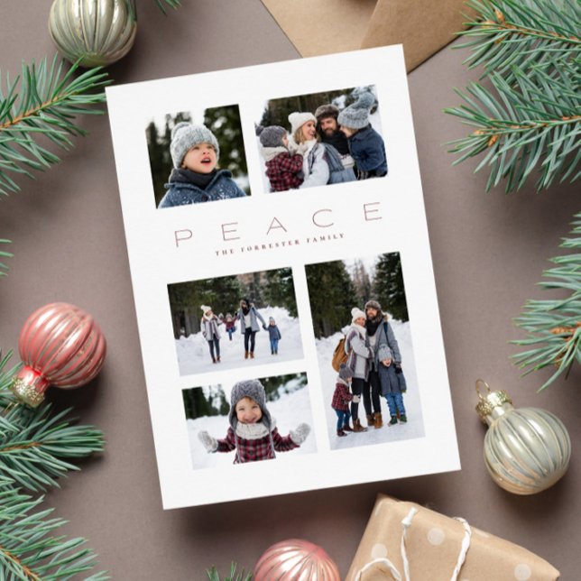 Fredens moderna minsta 5-fotojul julkort (Skapare uppladdad)