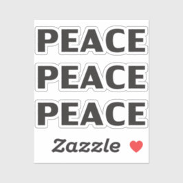 Fredens svarta minimalist, modern enkel elegant klistermärken