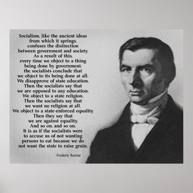 Frederic Bastiat Anti-Socialism Poster (Framsidan)