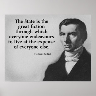 Frederic Bastiat citationstecken Poster