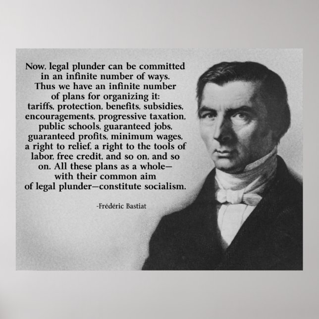 Frederic Bastiat Legal Plunder Poster (Framsidan)