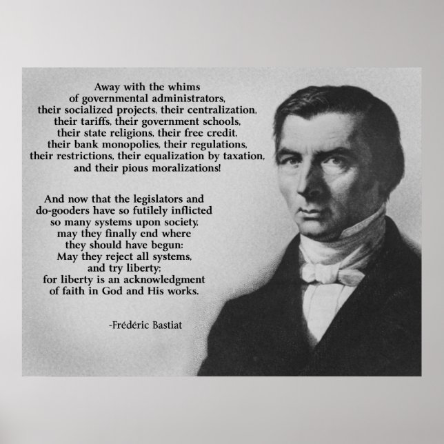 Frederic Bastiat Try Liberty Poster (Framsidan)