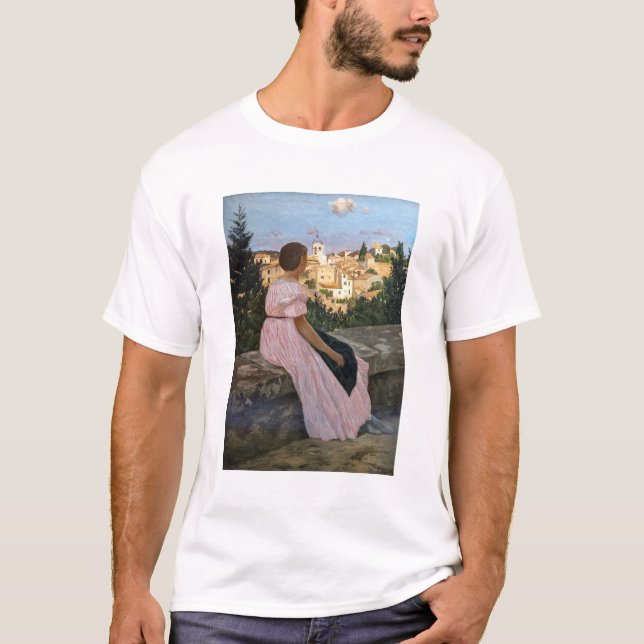 Frederic Bazille - Den rosa klänningen T Shirt (Framsida)