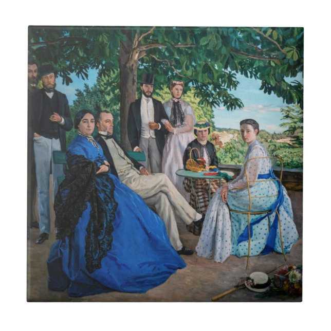 Frederic Bazille - Familjeåterförening Kakelplatta (Framsidan)