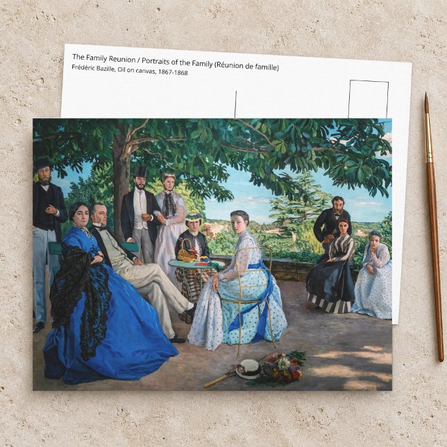 Frederic Bazille - Familjeåterförening Vykort (Skapare uppladdad)