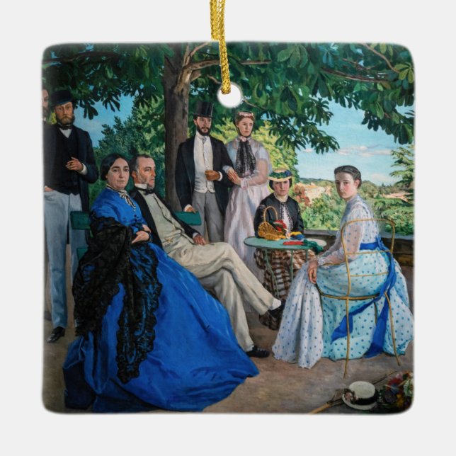 Frédéric Bazille - Familjesammankomst Julgransprydnad Keramik (Framsida)