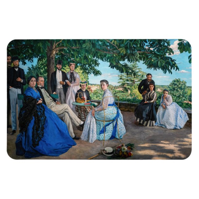 Frederic Bazille - Familjesammanträffande Magnet (Horisontell)